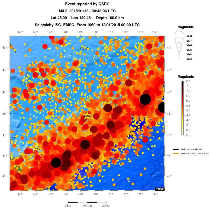 regional magnitude historical seismicity