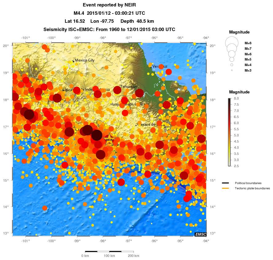 regional magnitude historical seismicity