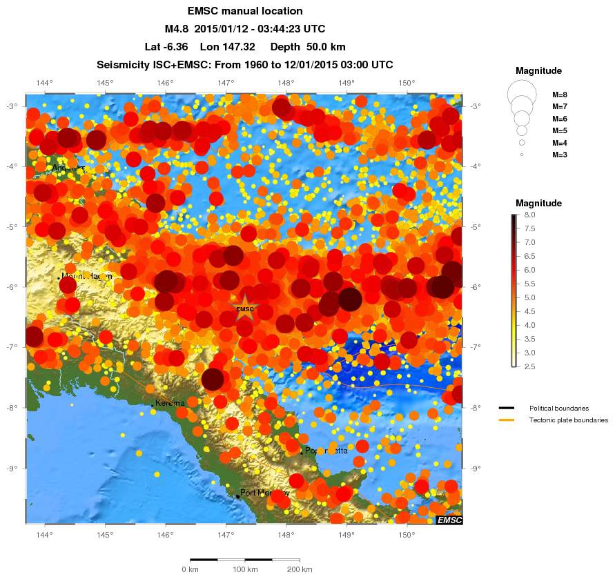 regional magnitude historical seismicity
