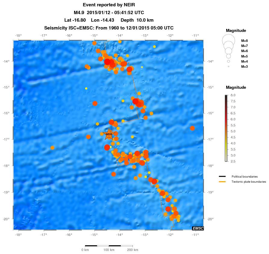 regional magnitude historical seismicity