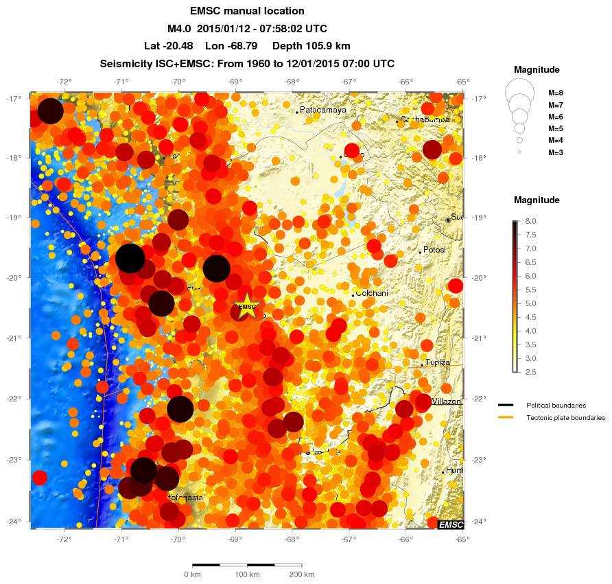 regional magnitude historical seismicity