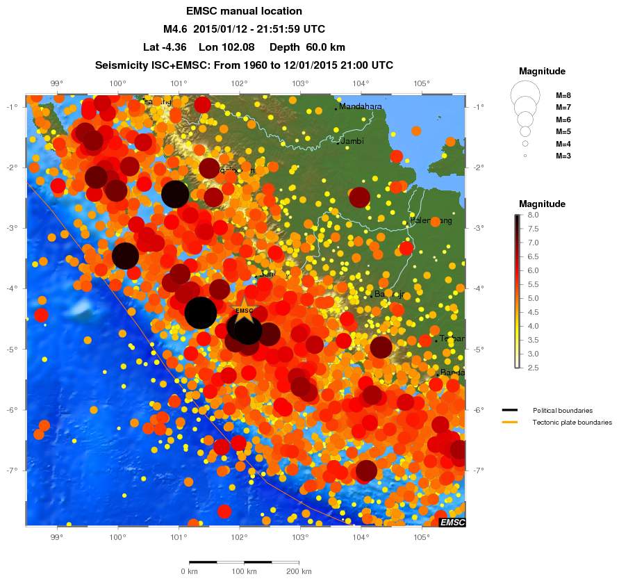 regional magnitude historical seismicity
