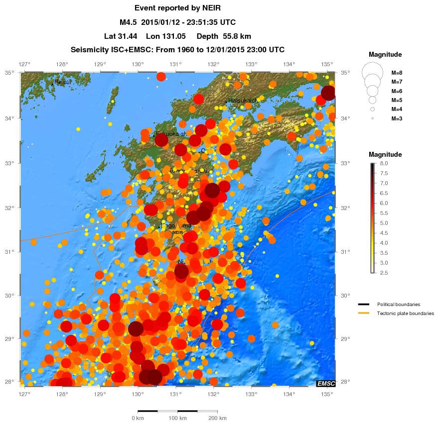 regional magnitude historical seismicity