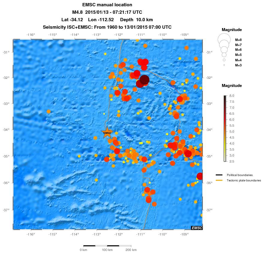 regional magnitude historical seismicity