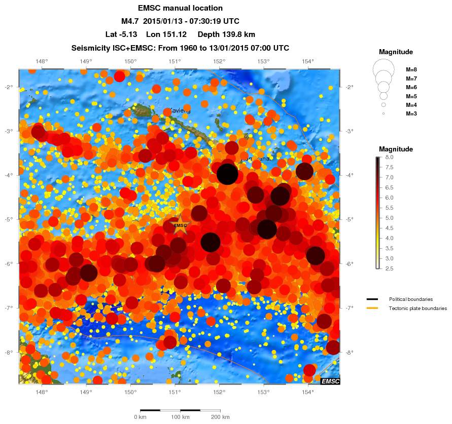 regional magnitude historical seismicity