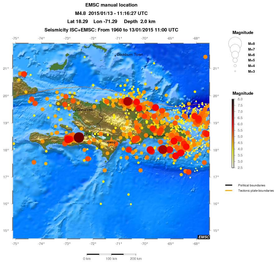 regional magnitude historical seismicity