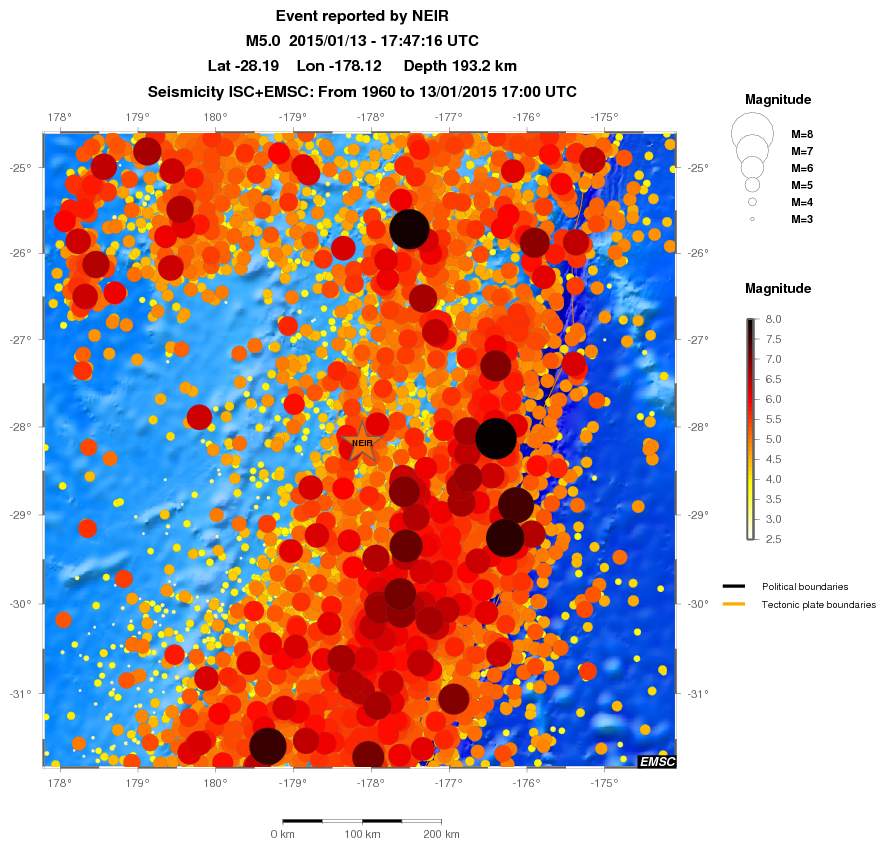regional magnitude historical seismicity