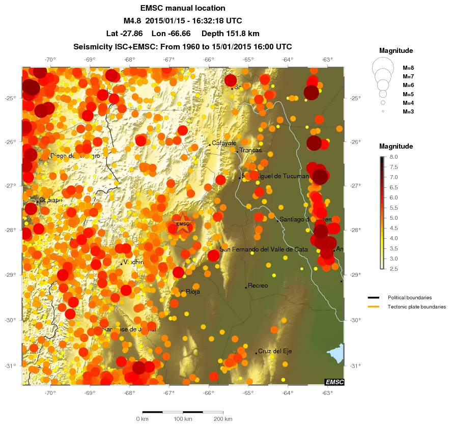 regional magnitude historical seismicity