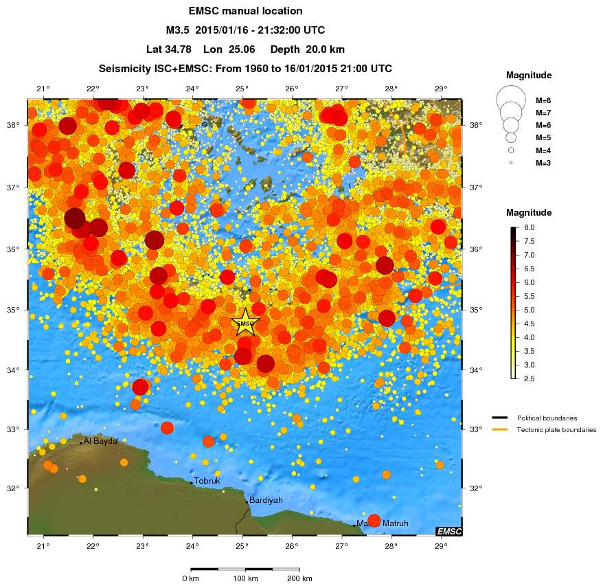 regional magnitude historical seismicity