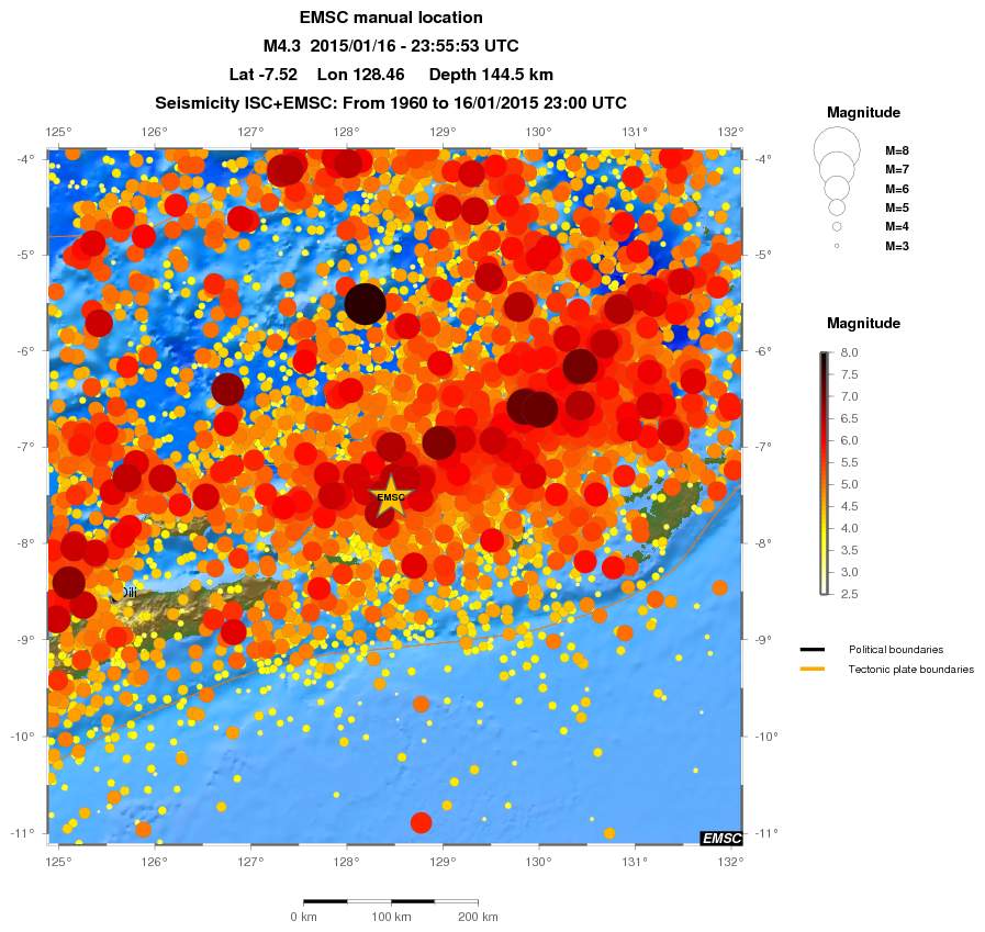 regional magnitude historical seismicity