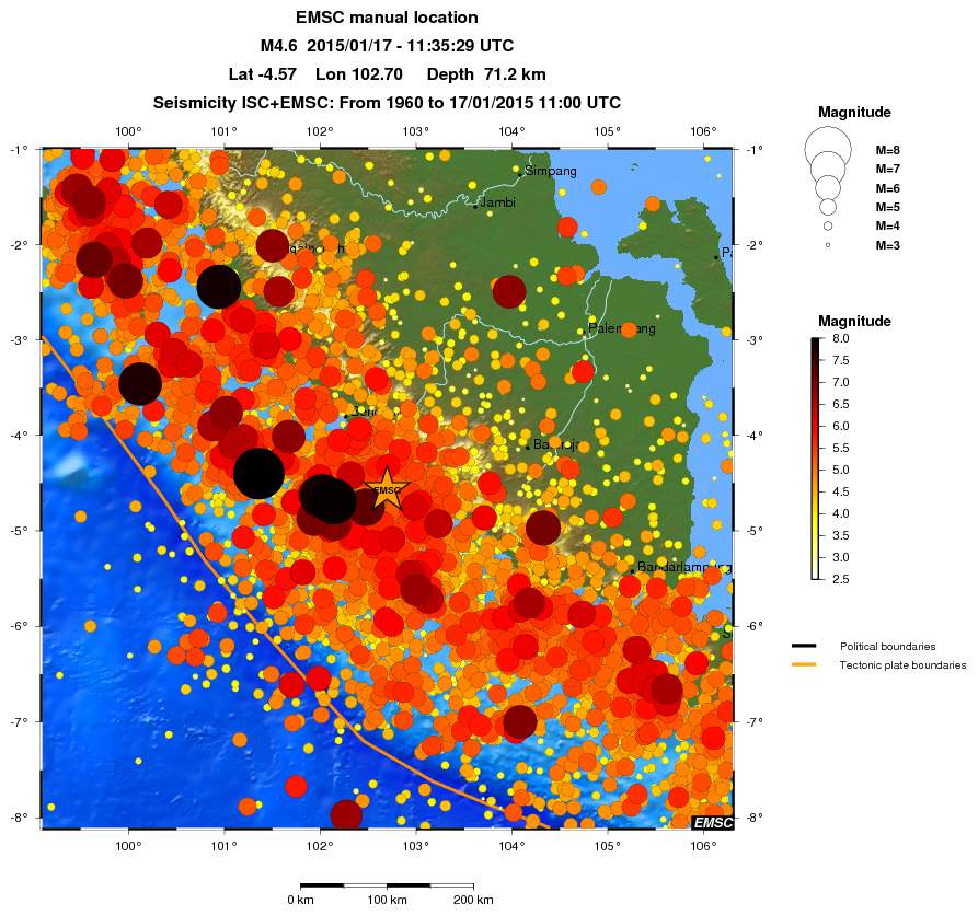 regional magnitude historical seismicity
