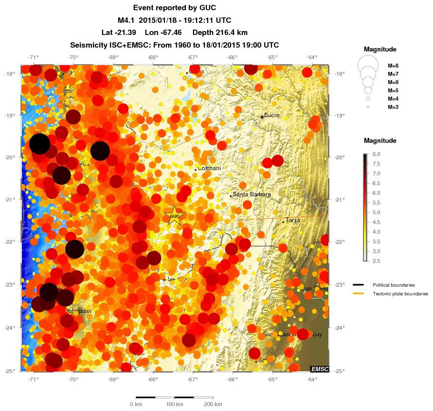 regional magnitude historical seismicity