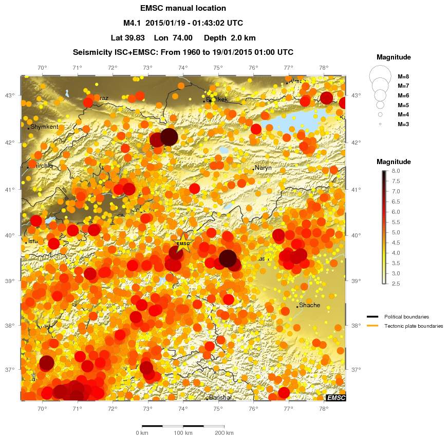 regional magnitude historical seismicity
