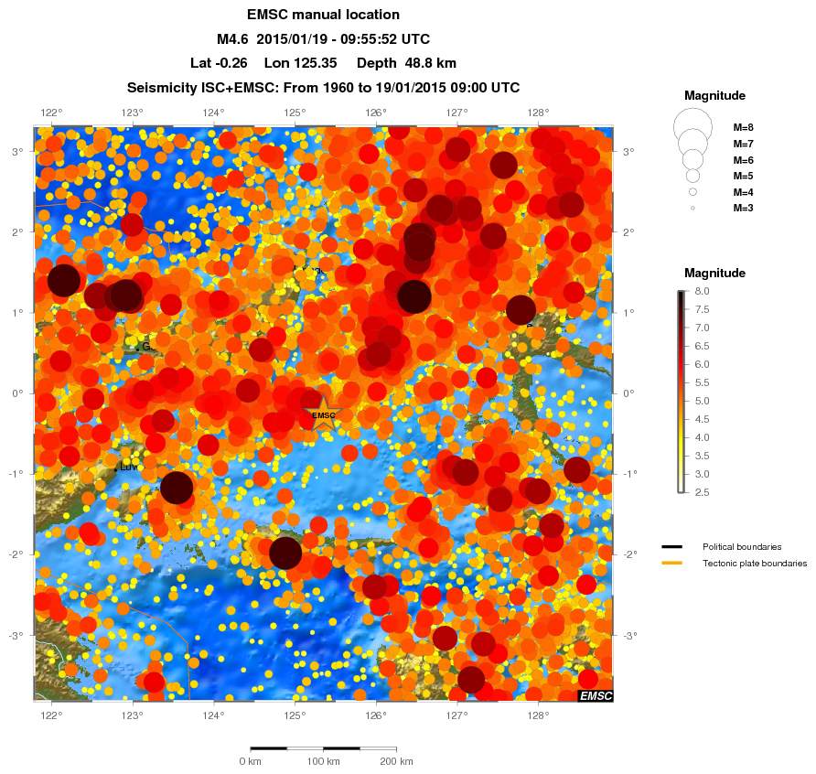 regional magnitude historical seismicity