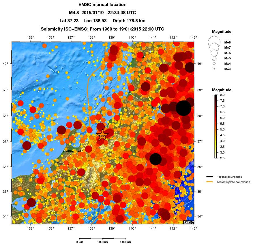 regional magnitude historical seismicity