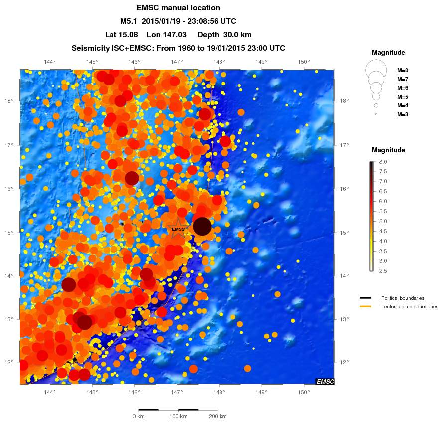 regional magnitude historical seismicity