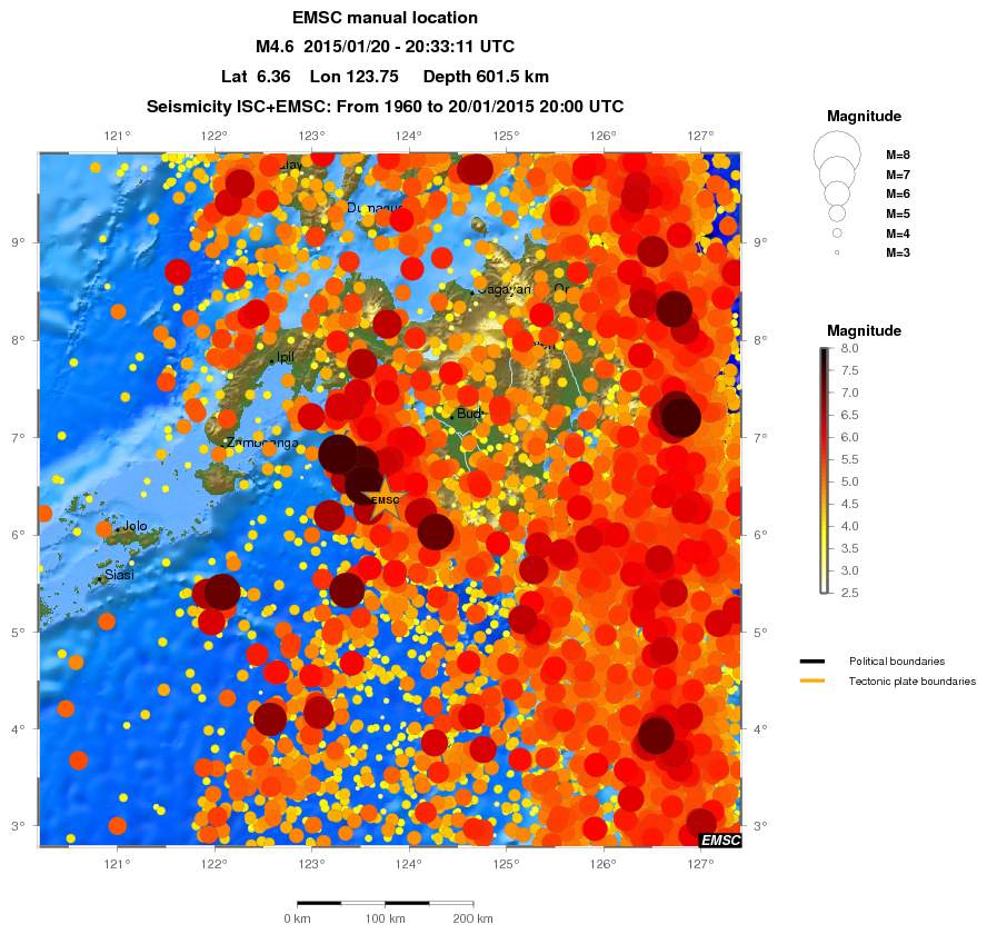 regional magnitude historical seismicity