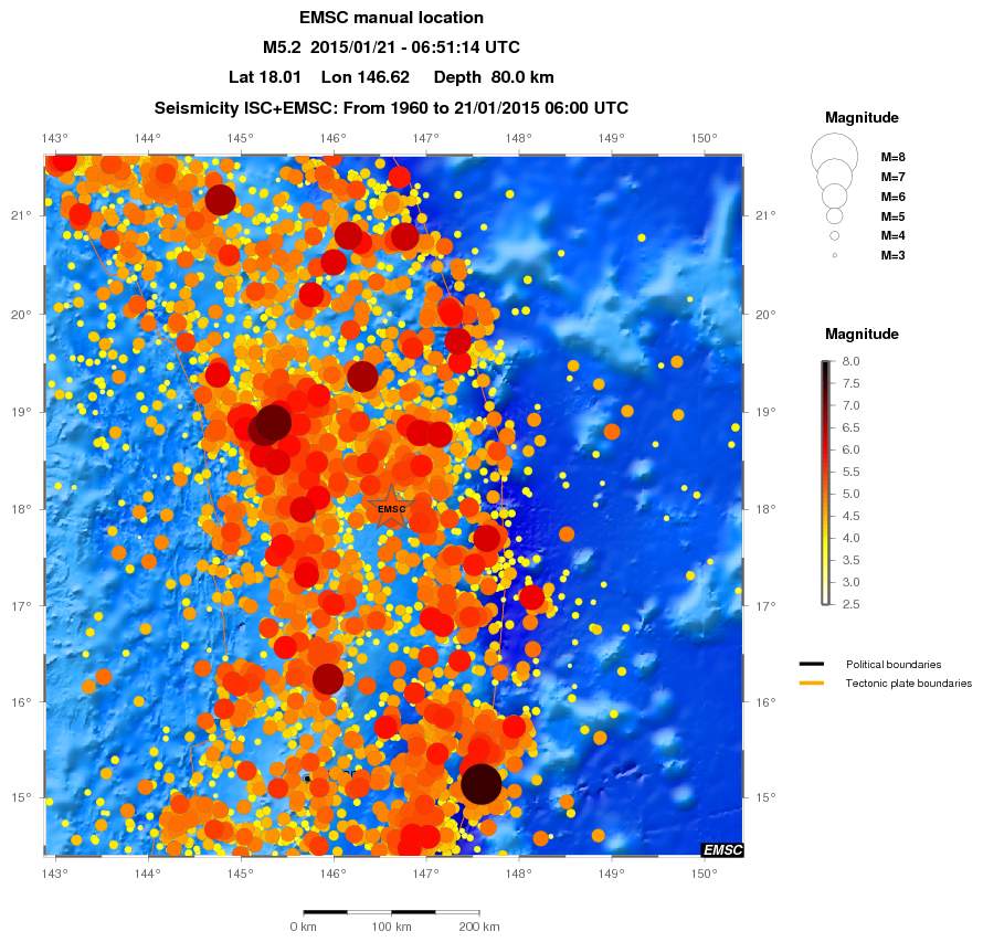 regional magnitude historical seismicity