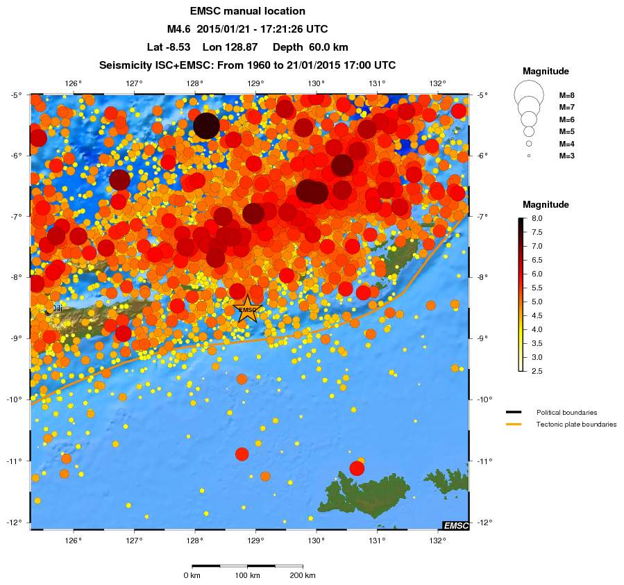 regional magnitude historical seismicity