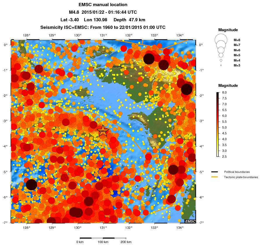 regional magnitude historical seismicity
