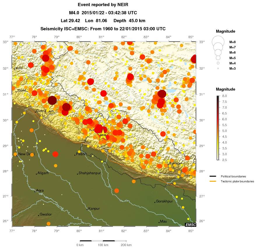 regional magnitude historical seismicity