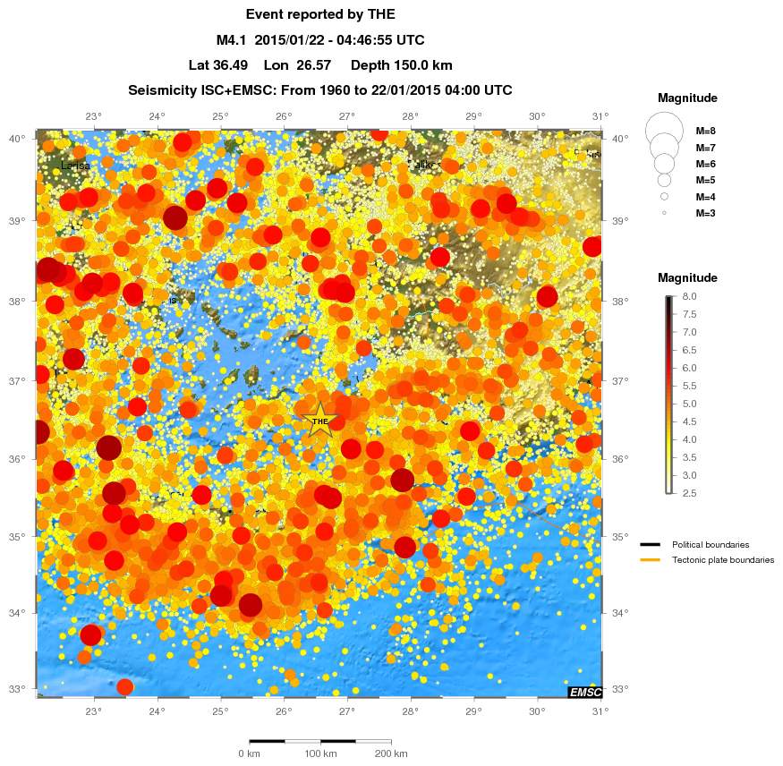 regional magnitude historical seismicity