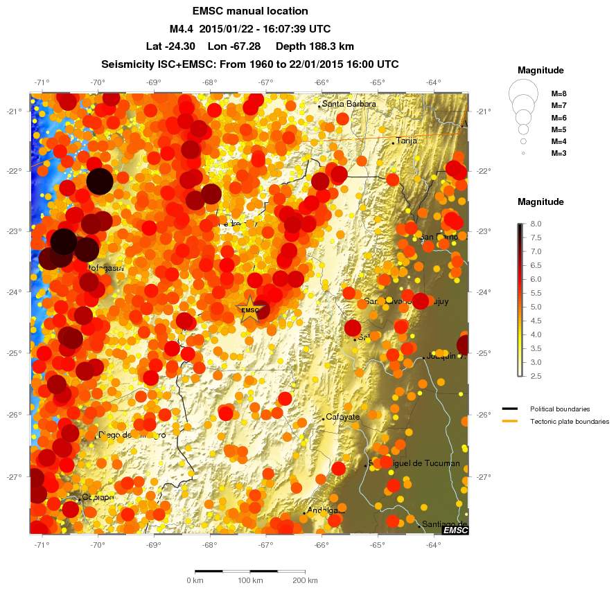 regional magnitude historical seismicity