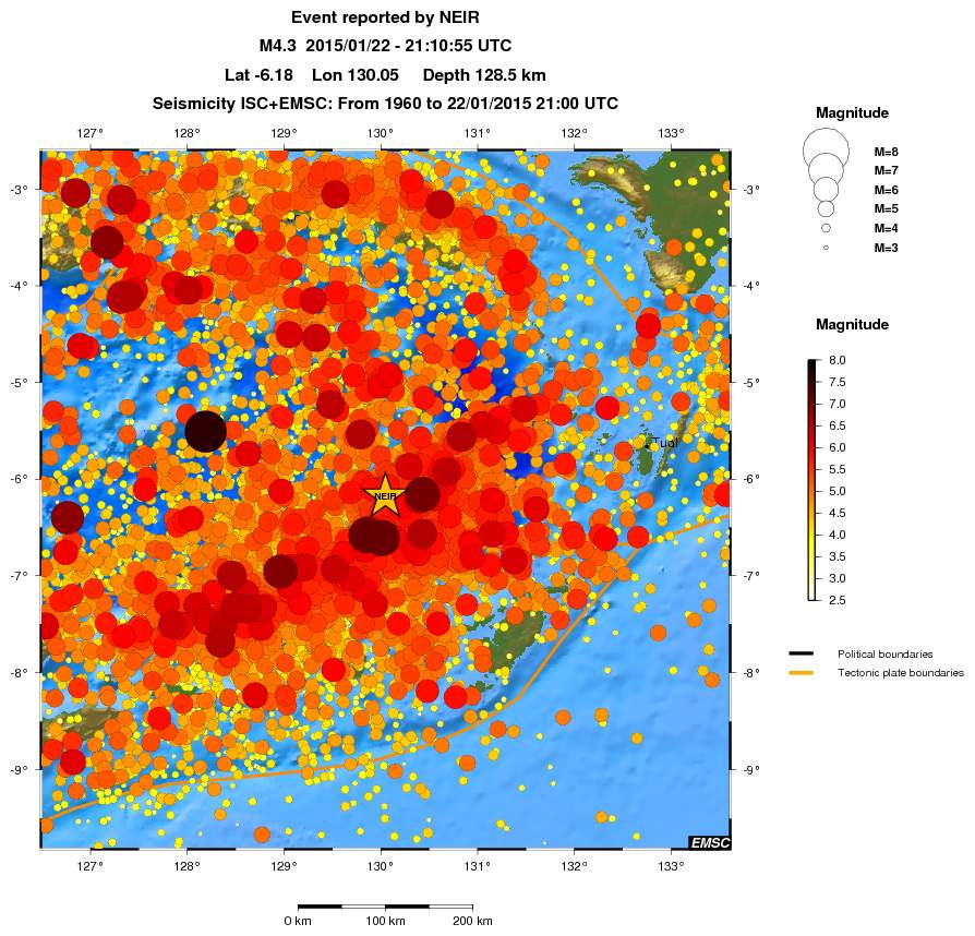 regional magnitude historical seismicity