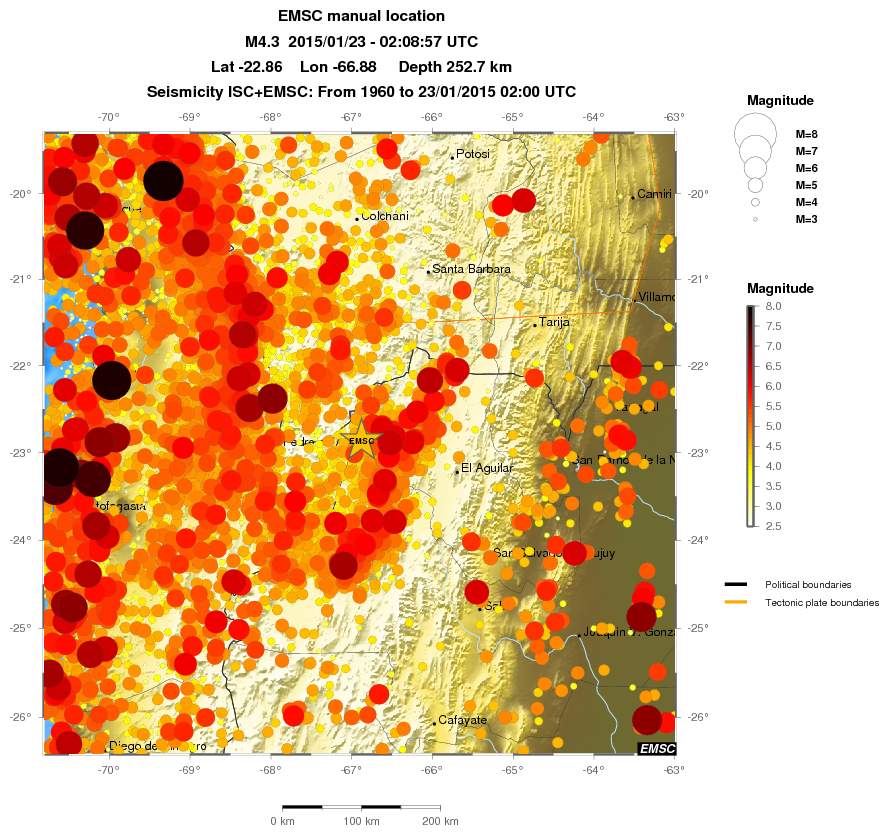 regional magnitude historical seismicity