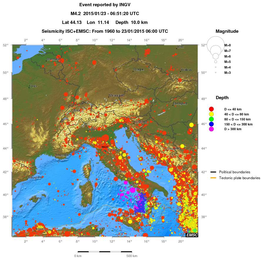 wide historical seismicity