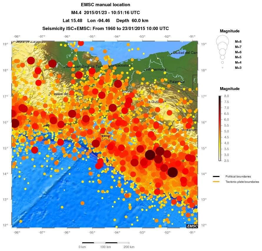 regional magnitude historical seismicity