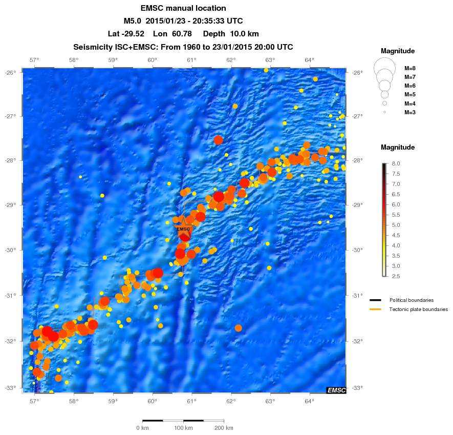 regional magnitude historical seismicity