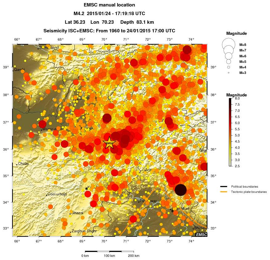 regional magnitude historical seismicity