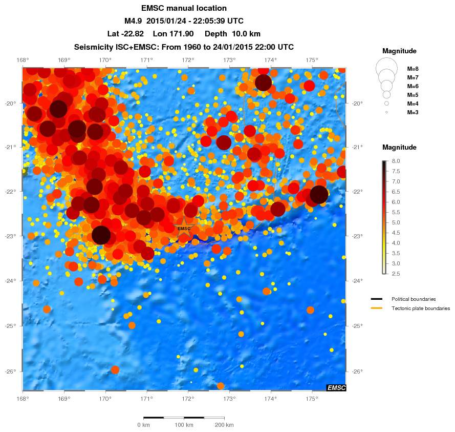 regional magnitude historical seismicity