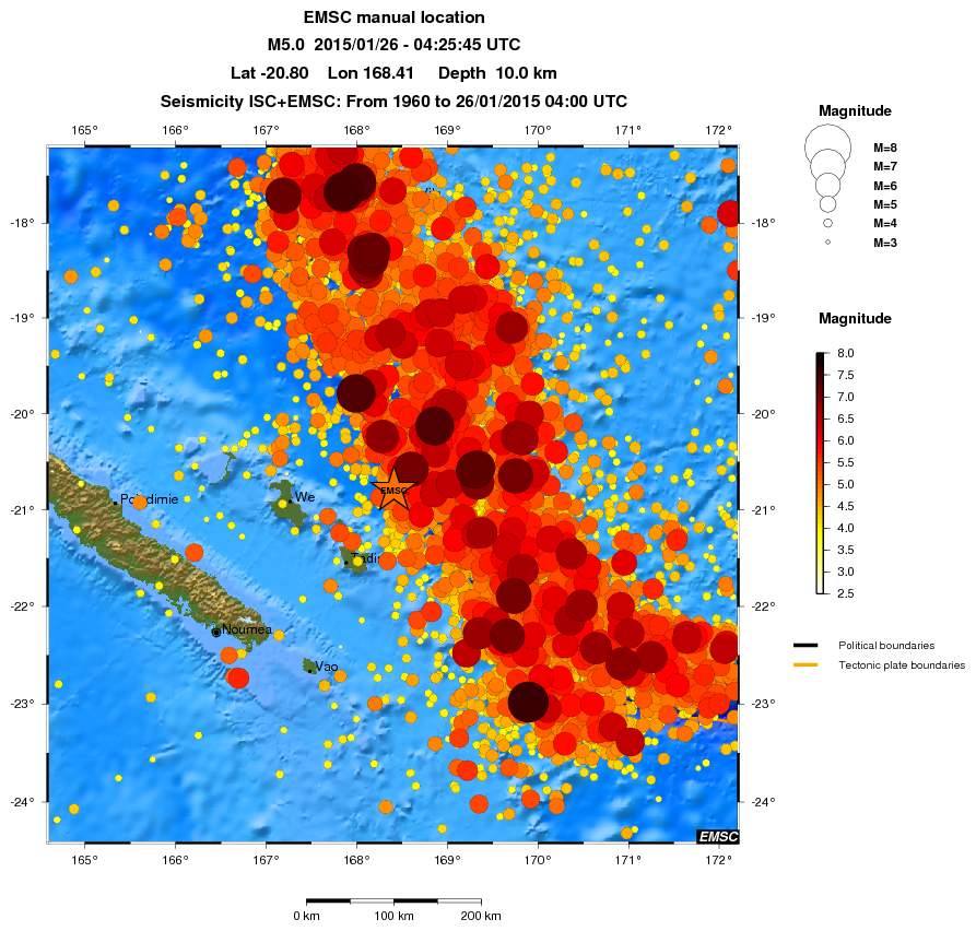 regional magnitude historical seismicity