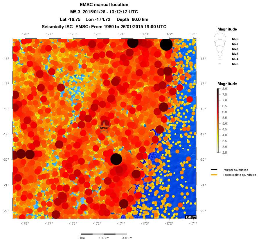 regional magnitude historical seismicity
