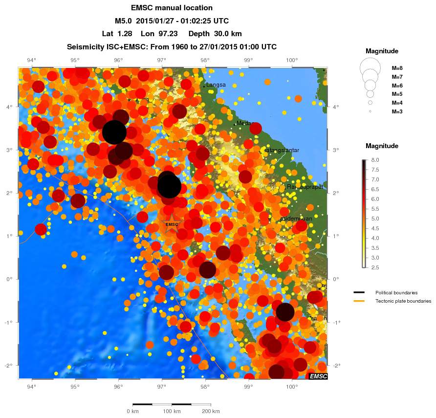 regional magnitude historical seismicity