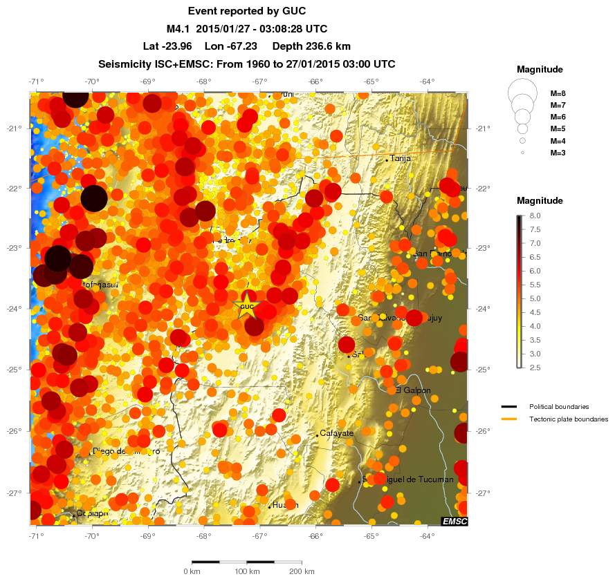 regional magnitude historical seismicity
