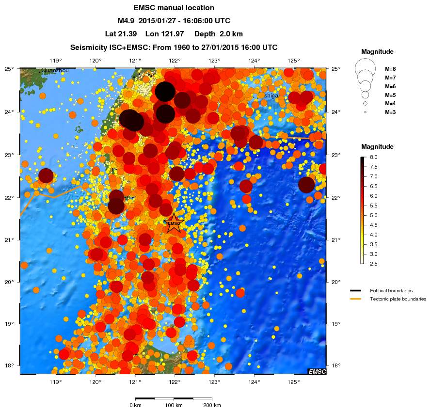 regional magnitude historical seismicity