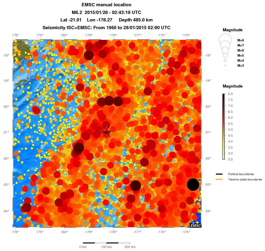 regional magnitude historical seismicity