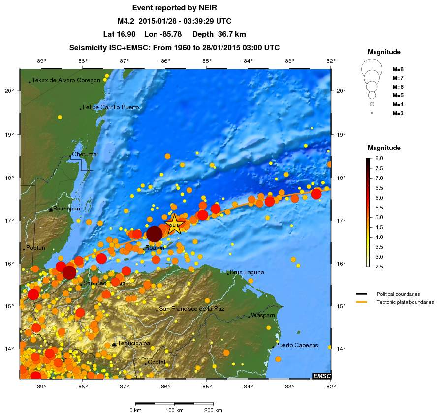 regional magnitude historical seismicity