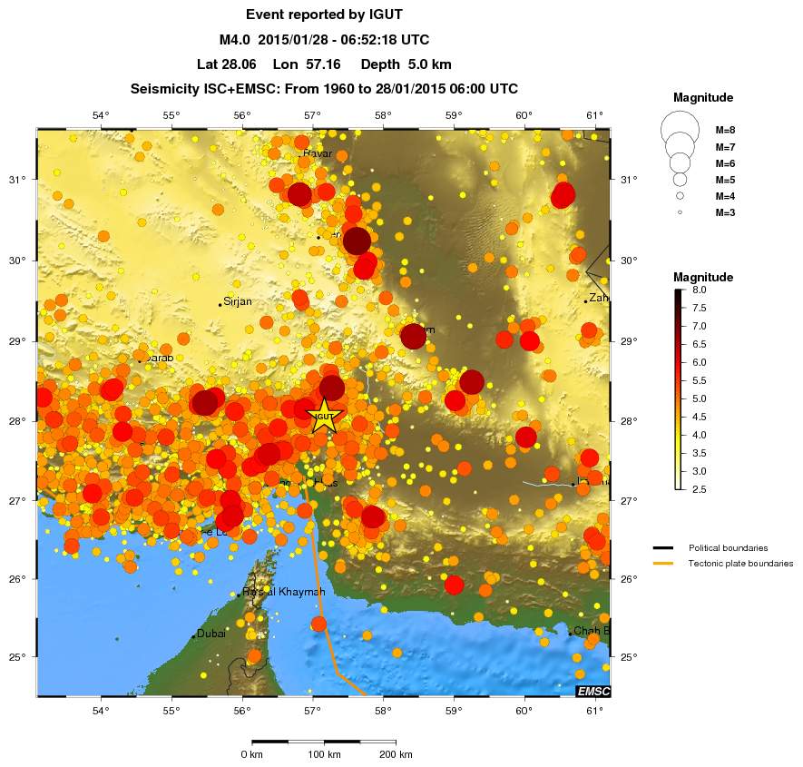 regional magnitude historical seismicity