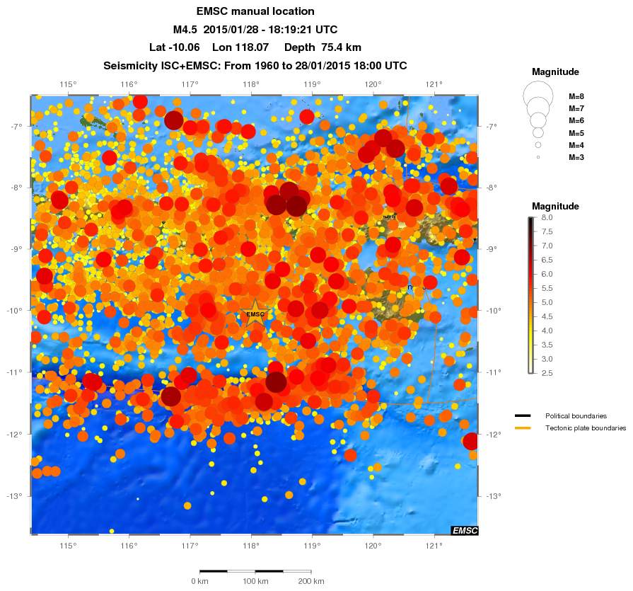 regional magnitude historical seismicity
