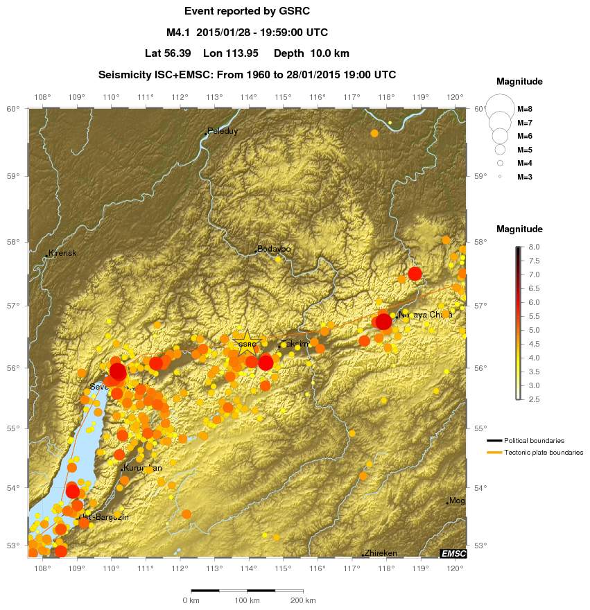 regional magnitude historical seismicity