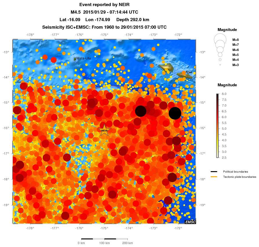 regional magnitude historical seismicity