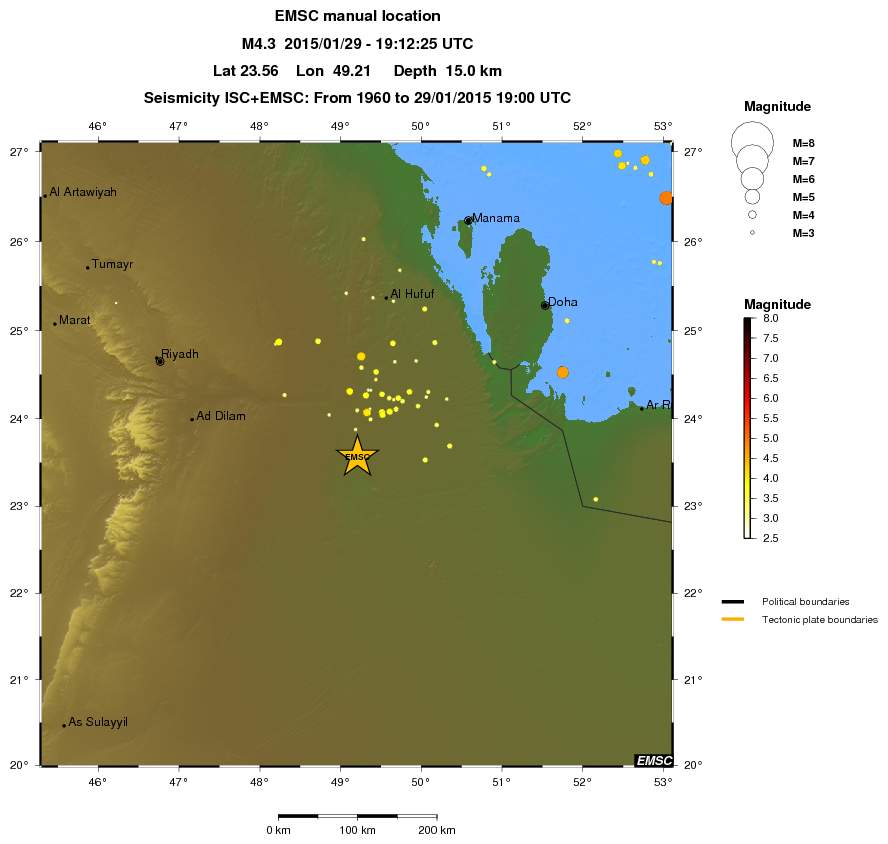 regional magnitude historical seismicity