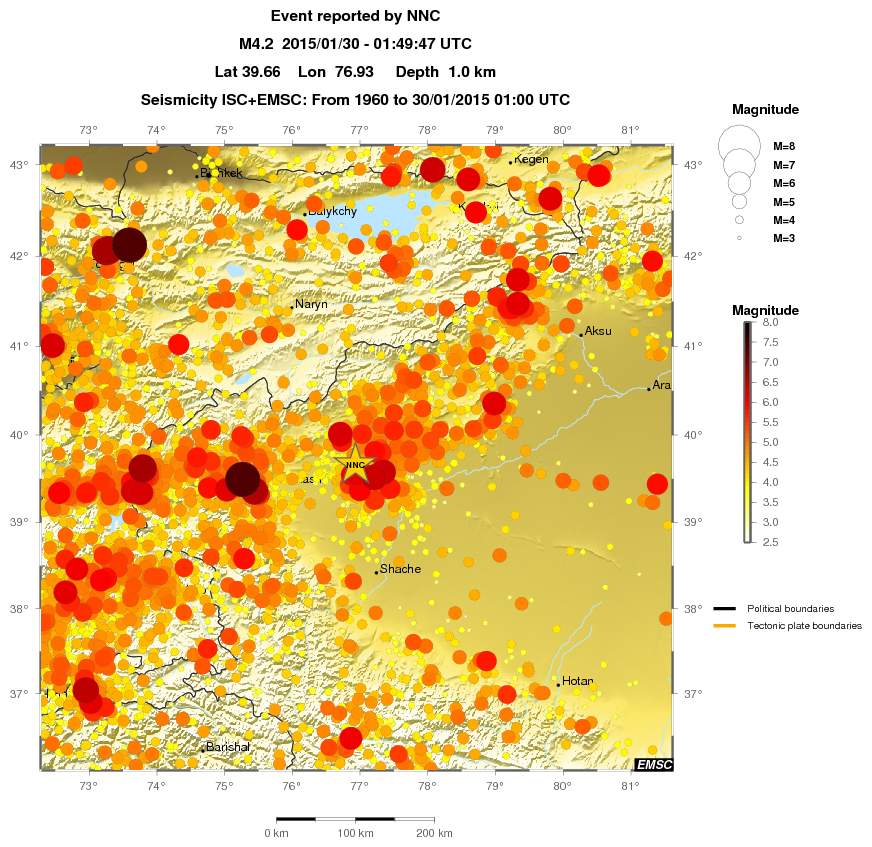 regional magnitude historical seismicity