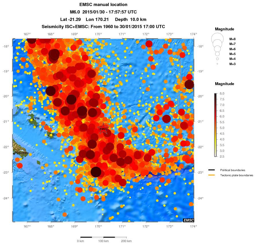 regional magnitude historical seismicity