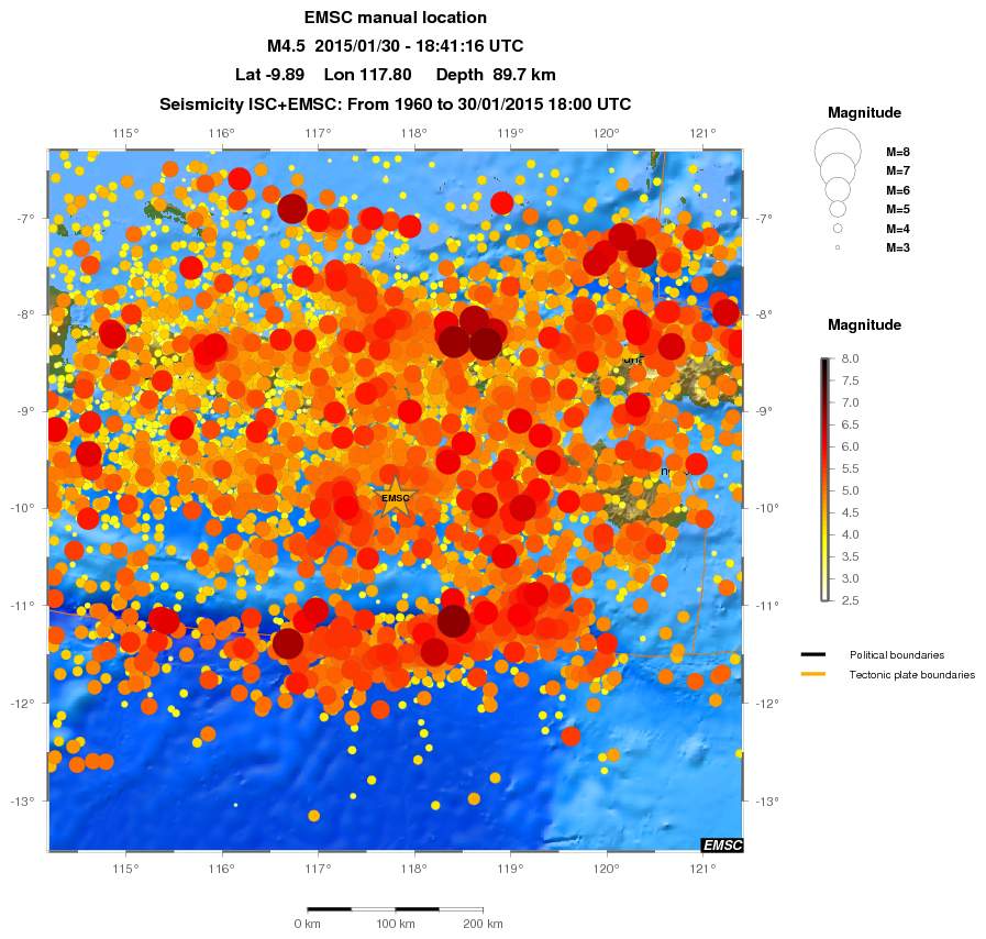regional magnitude historical seismicity