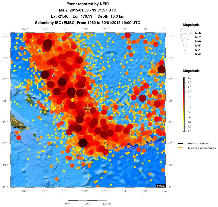 regional magnitude historical seismicity